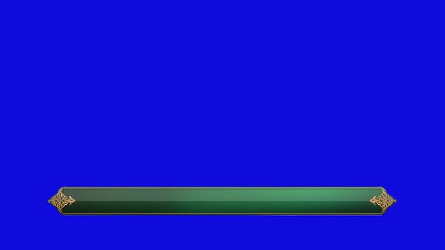 Lower third on blue screen 