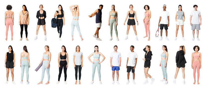 PNG Diverse group fashion styles on transparent background