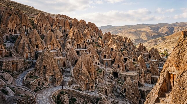 The ancient village of Kandovan in Tabriz, Iran 🇮🇷