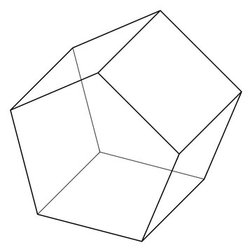 3D pentagonal prism design element