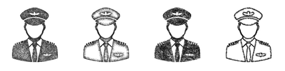 Sketch pilot icon design set © David Zydd