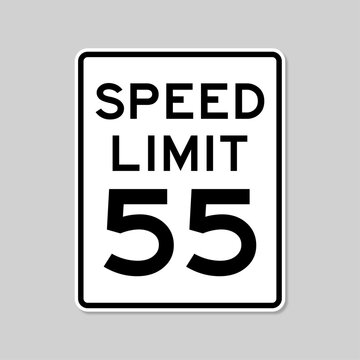 traffic Signal Speed Limit 55 Miles Traffic Road Regulation Road Sign For Safety And Compliance On Highways