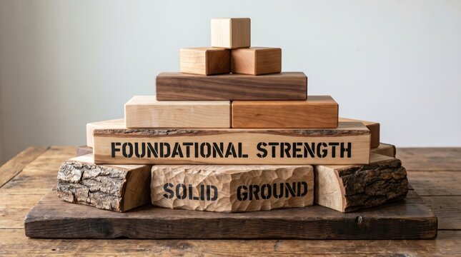 Conceptual Arrangement of Blocks: Foundational Strength and Solid Ground
