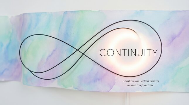 Continuity Symbol on Gentle Watercolor Backdrop s1 2K v2 2x