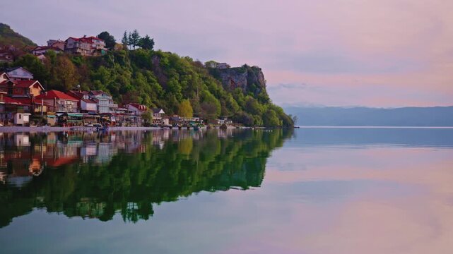 Trpejca North Macedonia on Lake Ohrid, European village