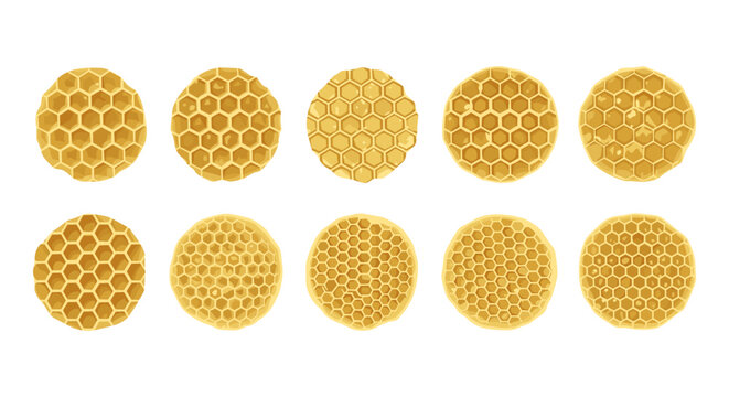 Collection of honeycomb cells in a neat grid pattern