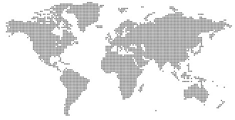Fototapeta premium Minimalist World Map in Neutral Gray Tones – Clean Global Continents Silhouette on Light Background, High-Resolution Modern Geographic Illustration