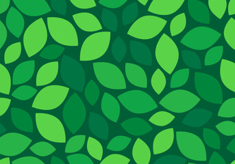 Green seamless pattern. Spring Leaf Seamless Background Pattern. Green leaves seamless pattern background © Katsiaryna Hatsak
