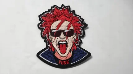 Rebellious Punk Attitude: A bold emblem of a defiant individual with an outrageous haircut, a raw expression, and a rebellious spirit, embodying punk rock aesthetics and counter-culture essence. © medienvirus
