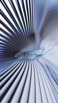 Abstract light background with wavy glass surface, vertical 3d render