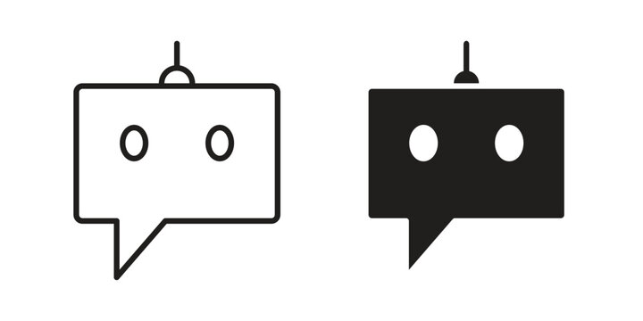 Ai chat bot icon pack on white background. logotype graphic design