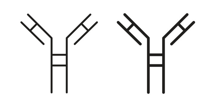 Antibody icon pack on white background. logotype graphic design