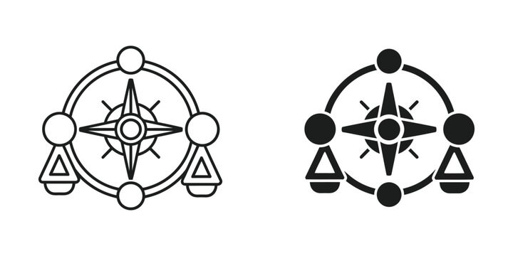 Comparative diagram of two graph theory structures with varying node attributes