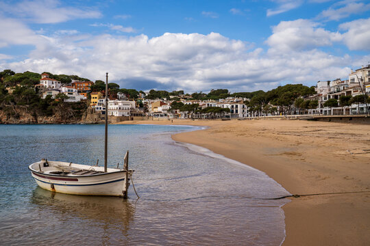 Traditional Boat on Llafranc Beach, Costa Brava, Spain
