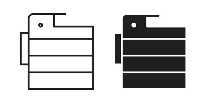 Copier icon pack on white background. logotype graphic design