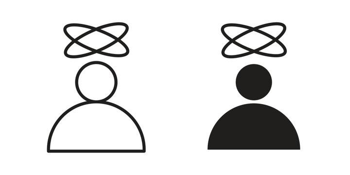 Stress icon pack on white background. logotype graphic design