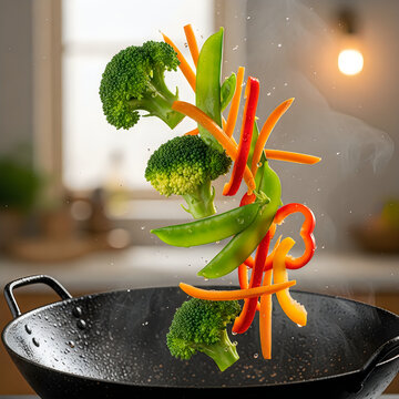 A pixelated image of vegetables in a pan