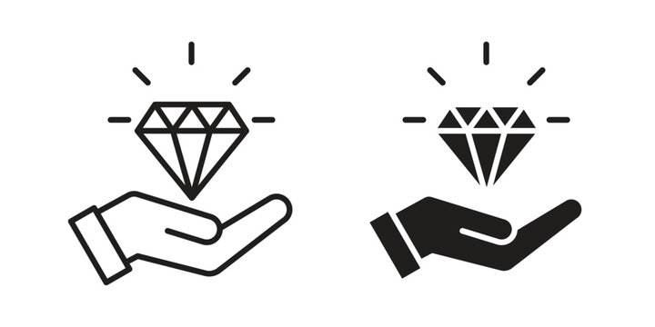 Value Proposition icon set. line art vector icon for apps and websites