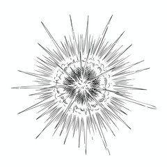 Fototapeta premium Bright Abstract Burst of Light with Radiating Lines and Particles