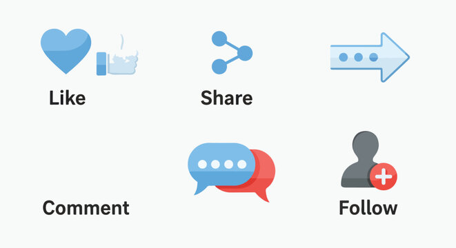 Social media icons symbols.