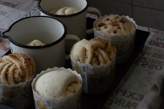 ukrainian traditional paska cake, cuffin