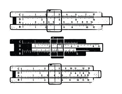 Slide Rules Illustration: Scientific Calculation Tools