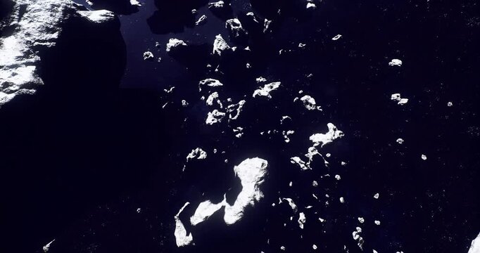 narrow asteroid corridor forming hazardous path, autopilot adjusts thrust to weave between massive boulders tight framing, deep perspective, palpable tension