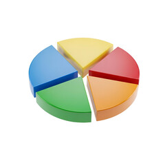 Fototapeta premium Colorful Pie Chart Illustration for Data Analysis and Business Reports