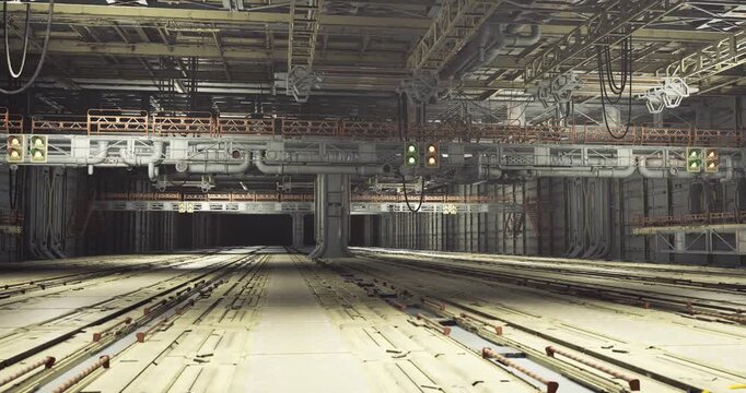 Large building framework, Massive construction zone designed for integrating modular modules with precise alignment and support infrastructure