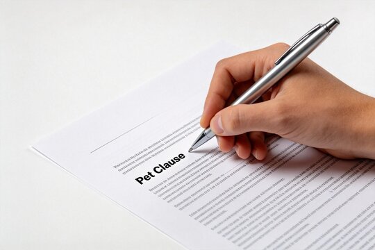 Hand signing pet clause document