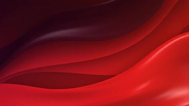 Abstract red and orange wavy background with smooth gradient and soft shadows for design