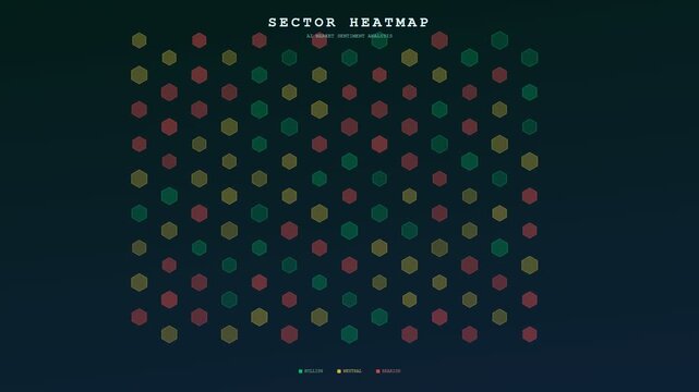 An intricate digital interface powered by an AI financial advisor displays a dynamic sector heatmap expanding across a dark holographic screen for market sentiment analysis