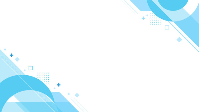 Light Blue Geometric Abstract Transparent PNG Background 16:9 for Clean Presentation Design
