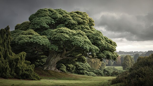 Copper Beech - Dramatic Thunderstorm Landscape