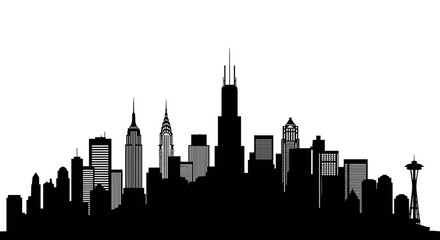 Fototapeta premium City Skyline Urban Landscape Architecture.