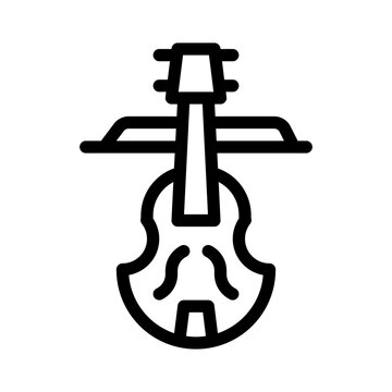 violin line icon