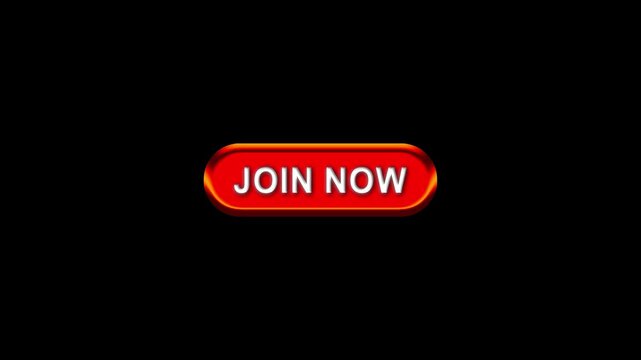 Join Now text  with Computer hand click icon animation. Join Now button click mouse motion graphics. red Online button mouse cursor clicking on digital software 4k video footage. 