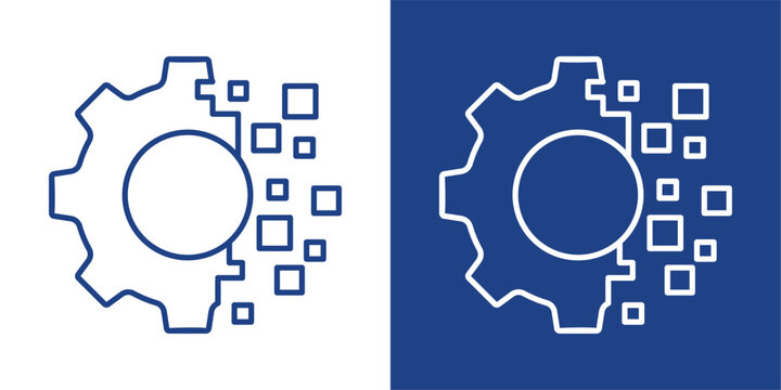 Personal Transformation Blue And White Icon Style Collection