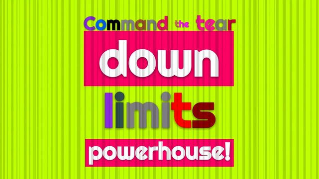 Motivational motion graphics Command the tear down limits powerhouse for gym workout and fitness inspiration. Gym motivation quote