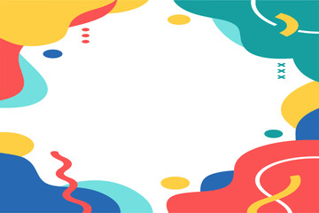 Obraz premium Modern Abstract Fluid Background with Solid Shapes. Clean Minimalist Vector Composition for Website Banner and Landing Page.