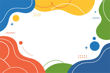 Fototapeta premium Modern Abstract Fluid Background with Solid Shapes. Clean Minimalist Vector Composition for Website Banner and Landing Page.