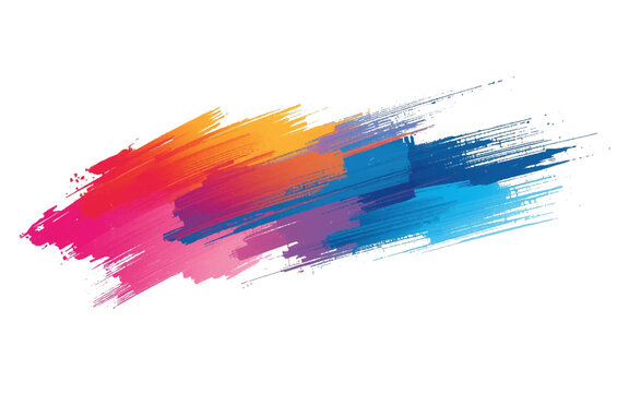 Color Burst Strokes: A vibrant explosion of blended colors bursts forth, showcasing a dynamic interplay of hues and artistic flair. Capturing the spirit of creativity and innovation.