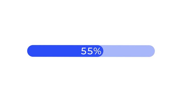 Modern Progress Bar Animation 100 Percent Clean UI Loading Interface