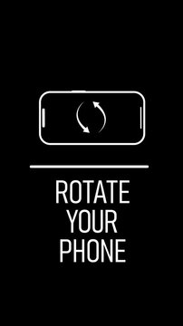 Rotate Your Phone Animation with Smartphone Orientation Icon Minimal Style