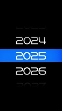 Scrolling Text Animation 2026 Modern Style on Black Background