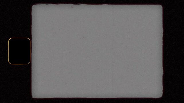 Super 8mm Vintage Film Frame Overlay with Grain Dust and Light Leak Old Movie Effect