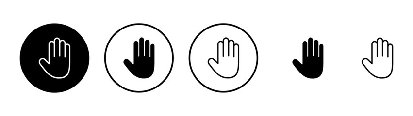 Obraz premium Hand icon vector. hand sign and symbol. palm
