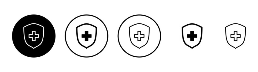 Obraz premium Health insurance icon vector. Insurance health document sign and symbol