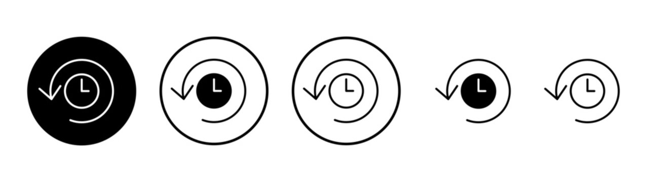 History icon vector. recent event history sign and symbol