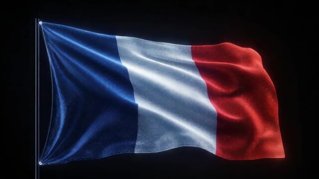 Close-Up of French Flag Representing End of Colonial Rule and Independence
